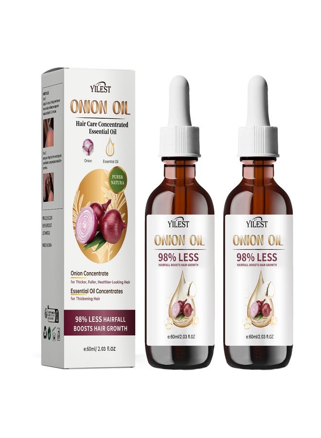 YILEST Onion & Rosemary Hair Growth Serum with Biotin & Arginine - Hydrating Scalp Treatment for Thicker Hair, 60ml - Image 1